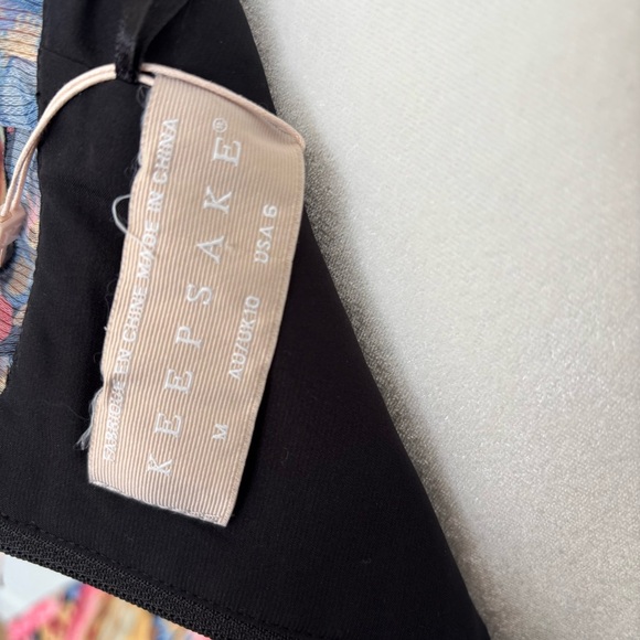 KEEPSAKE The Label Black Hydrangea Runaway Off The Shoulder Mini Dress-6-NWT - Picture 10 of 10